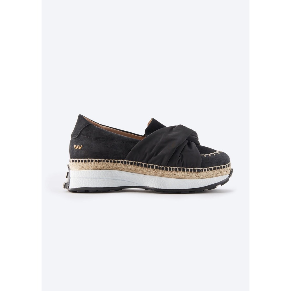 VISCATA Barcelona Black giverola Suede Espadrille Platform sneakers Size 41